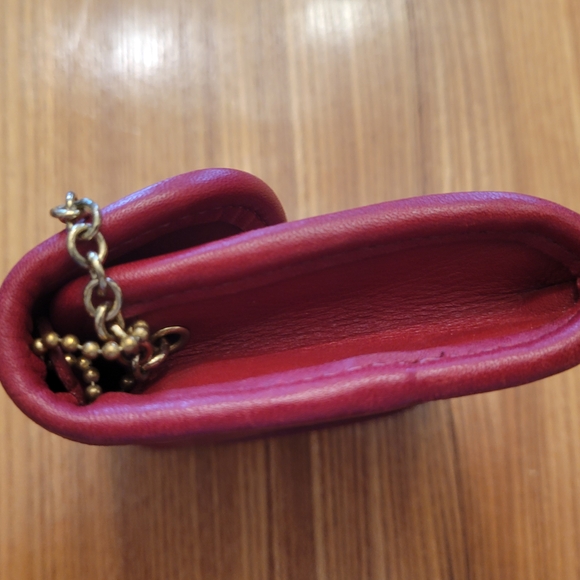 Vintage 90s Coach 7219 Wallet Red - Picture 7 of 7